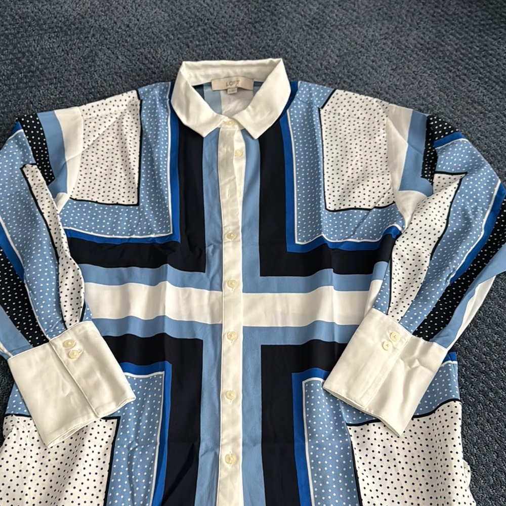 Loft print blouse NWOT